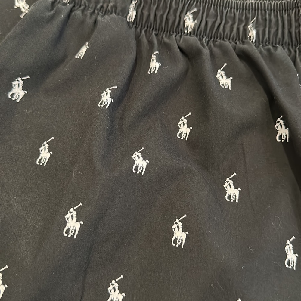 POLO RALPH LAUREN MENS LOUNGE ANN BLACK WITH MANY WHITE POLO MEN - Picture 11 of 11